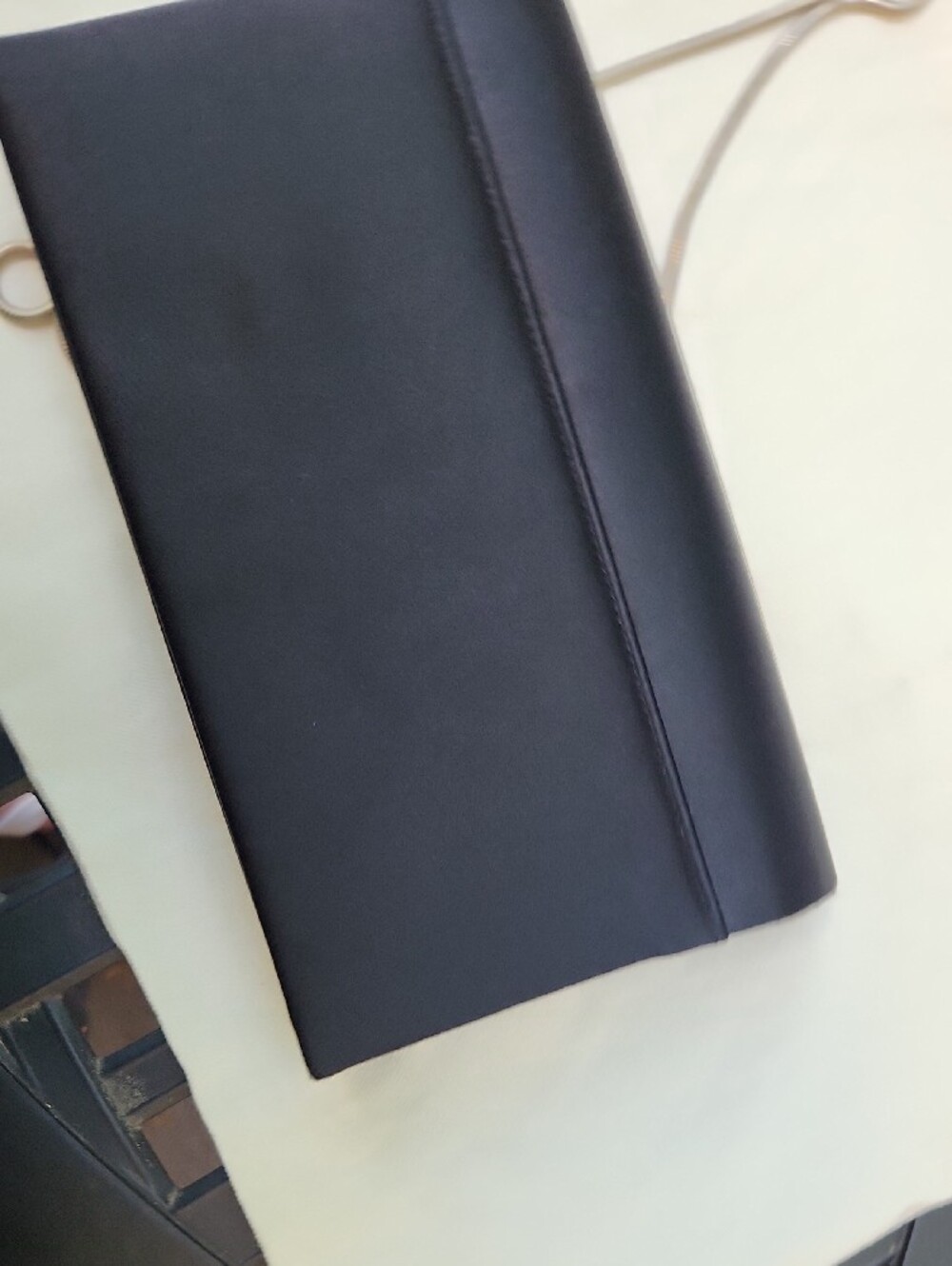 Bloomingdale's Black Ruffle Fold-Over Clutch - Picture 4 of 7